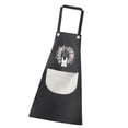 thumbnail image 1 of Wosthever Delantal impermeable de cocina para hombre y mujer, delantales de lino y algodón sin mangas de PVC, accesorios para hornear Herramientas y accesorios para hornear Normales Schwarz und Grau, 1 of 6