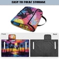 thumbnail image 6 of Xixirimido Portable Golf Cart Seat Cover with 4 Pocket Quilted Golf Cart Seat Blanket with Handle Foldable Club Car Seats Towel Fits 2-Person Golf Carts, Sunset Glow Palm Trees, 6 of 8
