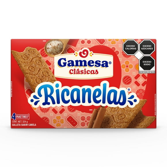 Galletas Gamesa Ricanelas sabor canela 324 G