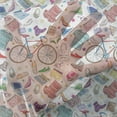 thumbnail image 3 of Indie Tulle Curtains with Rod Pocket, Urban Hipster Accessories Pattern Colorful Doodle Clothes Shoes Computers Bicycles, Sheer Drape for Wedding Party 2 Panels, 7 Sizes, Multicolor, by Ambesonne, 3 of 3