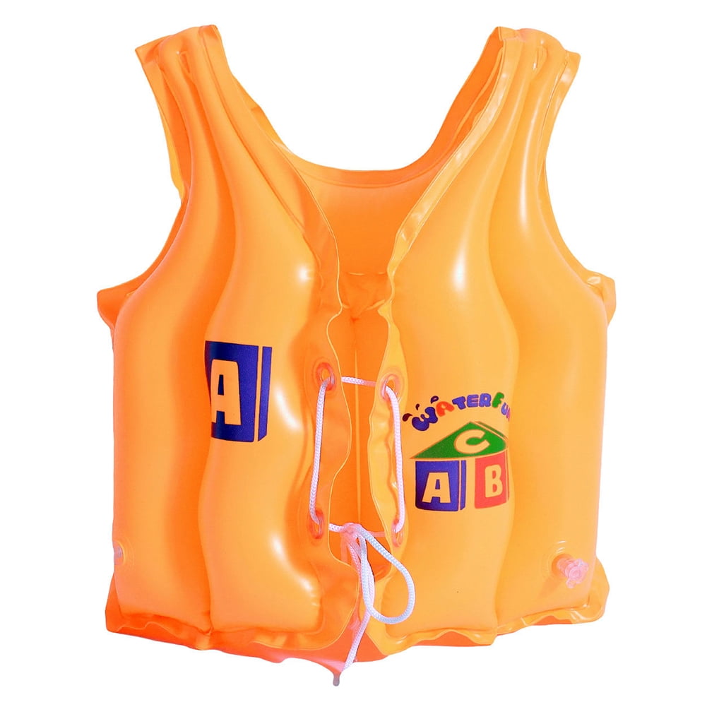 Yucurem Children Life Jackets Vest PVC Inflatable Swimming Buoyancy