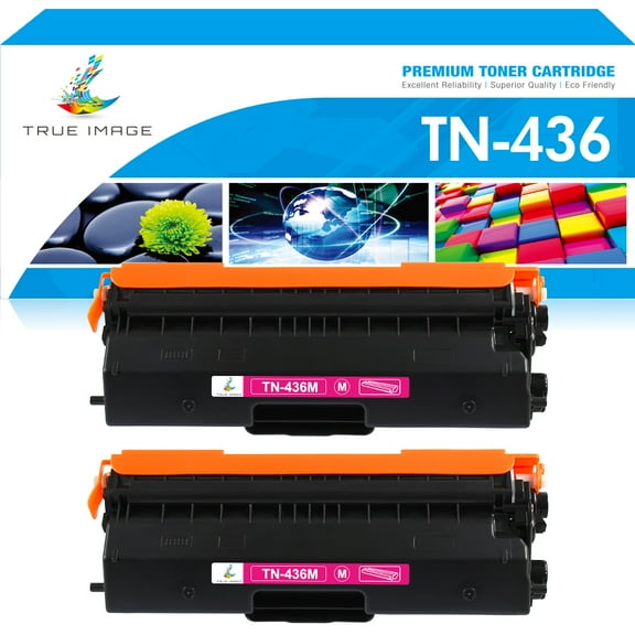 True Image 2-Pack Compatible Toner Cartridge for Brother TN436 TN-436M MFC-L8900CDW HL-L9310CDW HL-L8360CDW HL-L9310CDW MFC-L9570CDW (Magenta)
