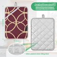thumbnail image 6 of Yayeee Pot Holders Kitchen Heat Resistant with Pocket 7"x9.8" Cotton Oven Cooking Hot Pads, Red Circles, 6 of 7