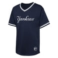 thumbnail image 2 of Youth  Navy New York Yankees Relief Pitcher V-Neck T-Shirt, 2 of 3