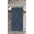 thumbnail image 3 of Ambesonne Dark Garden Quilted Bedspread Set 2 Pcs, Abstract Flourishes, Twin Size, Dark Blue and Turquoise, 3 of 3