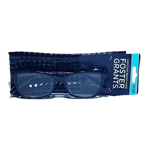 Foster Grant VRL2004 Black Women's Reading Glasses  1.25