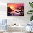 thumbnail image 2 of Designart "Magical Dusk in Pink and Yellow I" Extra Large Coastal Framed Wall Art - Coastal Pink Coastal Sunset Living Room Framed Canvas Art, 2 of 7