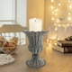 thumbnail image 5 of Jarrón de hierro Florero decorativo | Bronce Moderno Blanco Plata Gris Acabado | Elegante centro de mesa para bodas en casa | Jardinera de metal robusta | 12.5x16x10cm | De una sola pieza, 5 of 5
