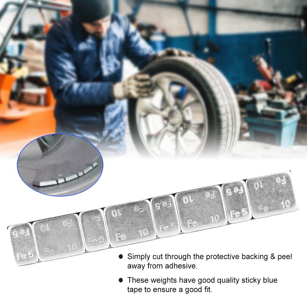 High Quality Metal Tire Balancing Wheel Weights Stick-On Adhesive Strips Stick Auto Repair Parts Wheel Balance Sticker 5g + 10g x 4