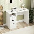thumbnail image 2 of Giantex PC Desk Computer Workstation w/Drawers & Charge Station, Study Writing Desk, 2 of 6