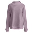 thumbnail image 4 of CAIVO Women's Mock Neck Sweatshirt Oversized Long Sleeve Loose Fit Casual Solid Color Pullover Tops Vacation Fall Streetwear, 4 of 4