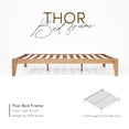 thumbnail image 7 of allforwood Thor Solid Wood Bed Frame - Full Size - Japanese Joinery Bed Frame - Wood Slat Support - No Box Spring Needed - Easy Assembly - Minimalist & Modern Style (Light Brown, Full), 7 of 7