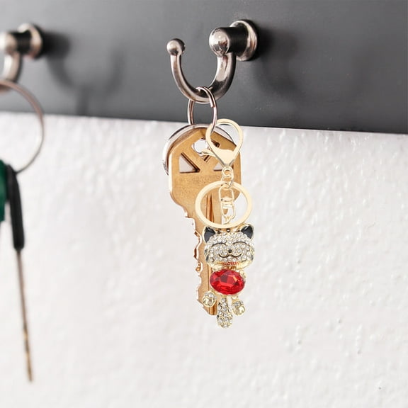 SILENRADAWN Cute Cat Keyring Metal Pendant for Car Decoration present Giving Daily Use 1Pcs 11.8 x 1.2 x 0.6in