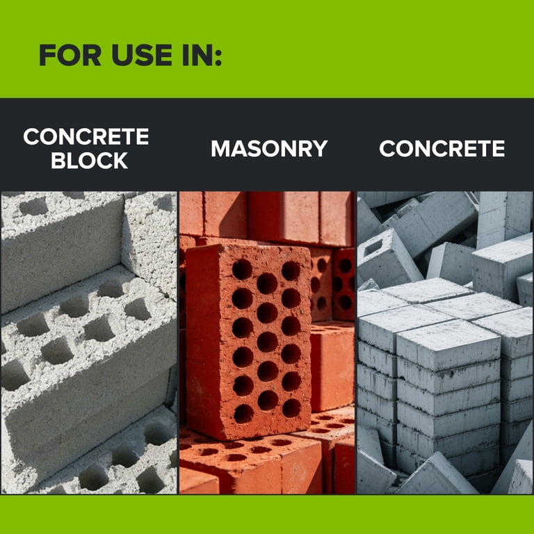 Greenworks 4-Piece Carbide Masonry Drill Bit Set, Impact-Rated photo 4