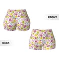 thumbnail image 5 of Vsdgher Easter Egg print Workout Shorts for Women Seamless Soft Smooth Gym Yoga Scrunch Active Exercise Fitness Shorts, 5 of 8