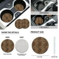 thumbnail image 6 of Uorisanigo Brown Leopard Print 10 Pieces Car Seat Covers Sets with Comfortable Auto Steering Wheel Accessories Seat Belt Pads Car Water Cup Coaster and Keychains Suitable for Most Cars SUVs, 6 of 7
