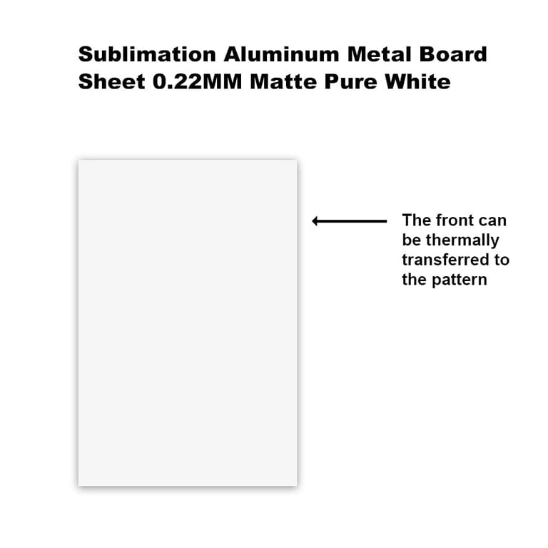 MR.R 10 Pieces 4''x6'' Sublimation Blanks Aluminum Metal Board Matte Pure  White Photo Blanks Aluminum Sheet Sign Blanks Sublimation Blank Aluminum  Plate for Heat Transfer Printing,0.22 mm Thickness 