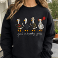 thumbnail image 2 of Halloween Shirt, Just a Spooky Goose Sweatshirt, Horror Movie Goose Hoodie, Funny Slasher Costume T-Shirt, Halloween Gift for Goose Lovers, 2 of 9