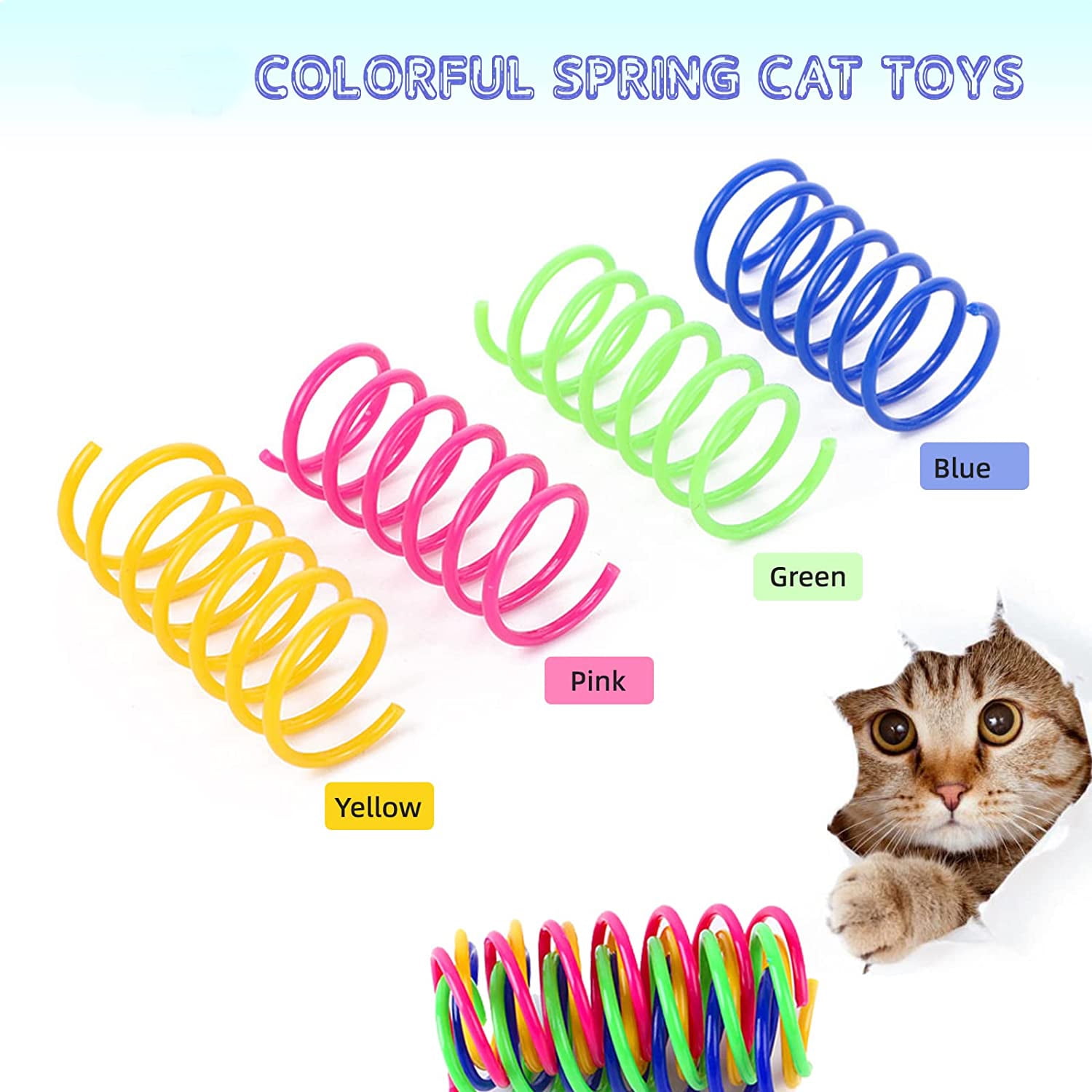 Plastic spiral cat clearance toy