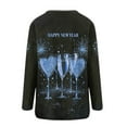 thumbnail image 5 of xixinqiwan 2025 Happy New Year T-Shirts for Women,Women's Casual Long Sleeve Warm Double Sided Padded Pullover Plush Long Sleeve Sweatshirts 2025 New Year Printed Graphic Plus Size Tops, 5 of 6