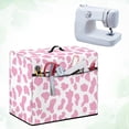 thumbnail image 4 of HELLHERO Sewing Machine Covers with Pockets for Extra Accessories Pink Cow-print Foldable 17.7x8.6x12.5 Inch Ideal Gifts, 4 of 8
