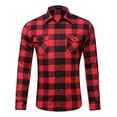 thumbnail image 1 of Camisa Casual De Algodón A Cuadros Para Moda Hombre Blusas, 1 of 7