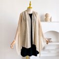 thumbnail image 5 of UDAUDU Shawls and Wraps for Evening Dresses Silk Chiffon Feeling Scarf Wrap Women Elegant Shawl for Evening Dresses Scarf Flower Chiffon Shawl Beige, 5 of 5