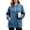 c03Blue, variant on JGGSPWM Women's Denim Pullover Loose Tops with Pockets Oversized Quarter Zip Vintage Distressed Sweatshirt Long Sleeve Jean Top Blue XL