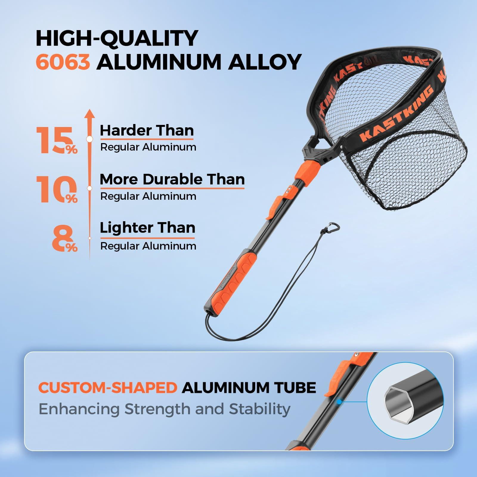 Titanet Fishing Net  Durable Aluminum Handle Non-slip Hi-vis Grip Compact Bag & Lanyard Ideal For Kayak Lake Fly Or River 2 Options