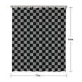 thumbnail image 5 of Gray and Black Checkered Pattern Shower Curtain 72"x84" ,Bathroom Decorative Shower Curtains Set with 12 Hooks,Modern Waterproof Washable Shower Curtain, 5 of 6
