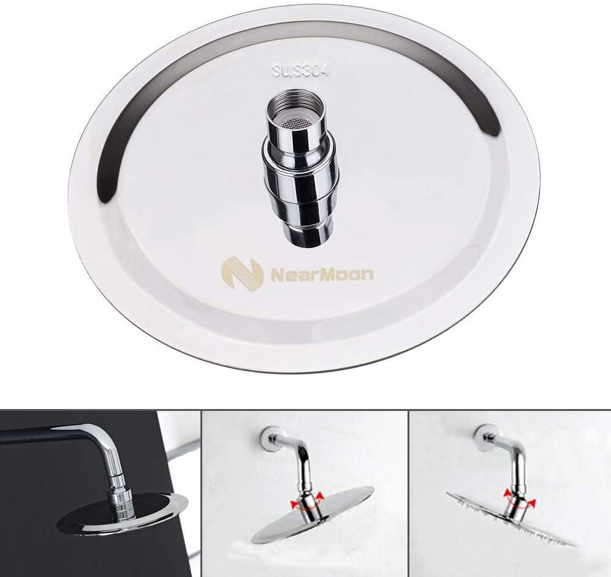 Rain Shower Head, Ultra-Thin Design-Pressure Boosting, Awesome Some Experience, High Flow Stainless Steel Rainfall Head (8 Inch,Chrome Finish)