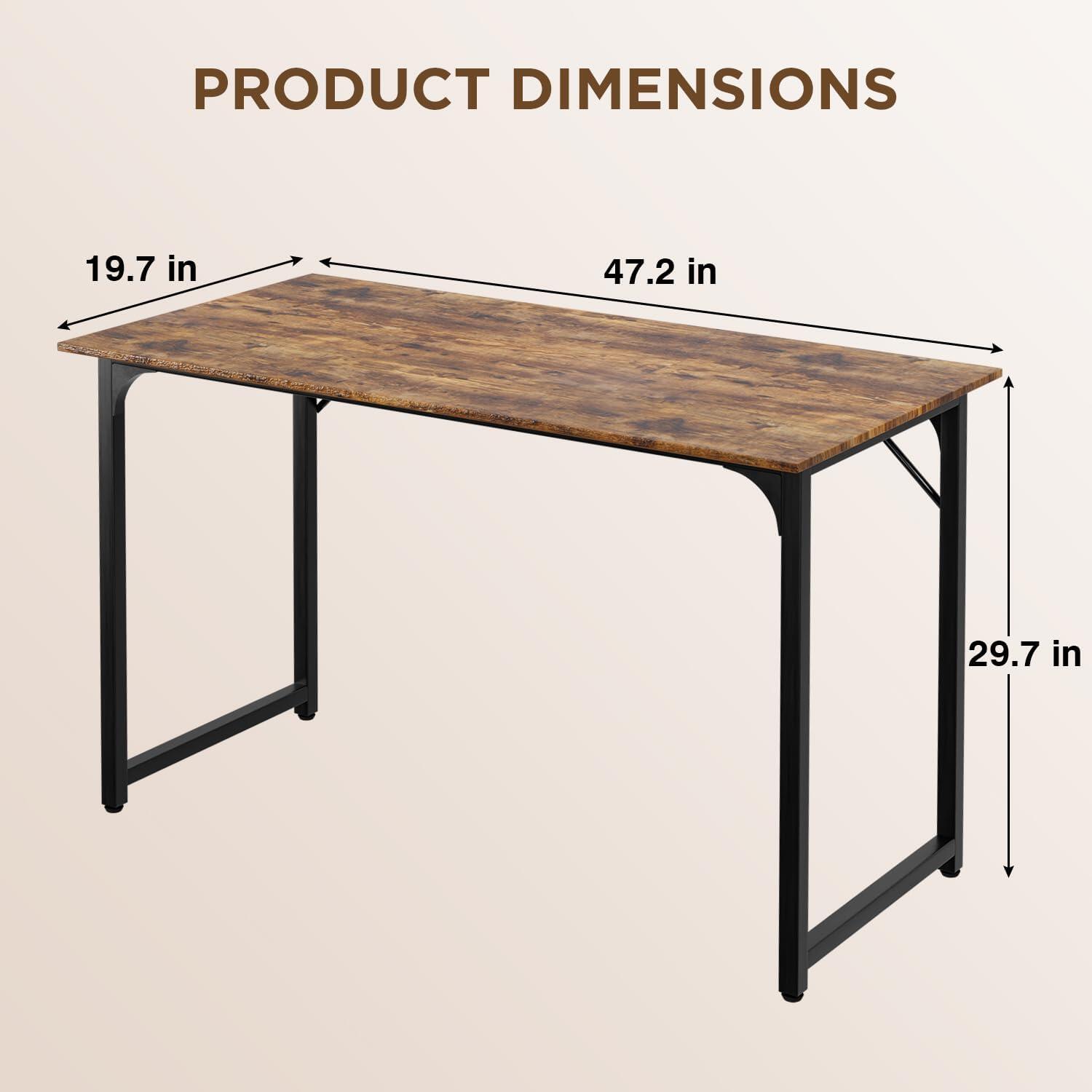 PayLessHere 47 Inch Computer Desk, Vintage Industrial photo 8