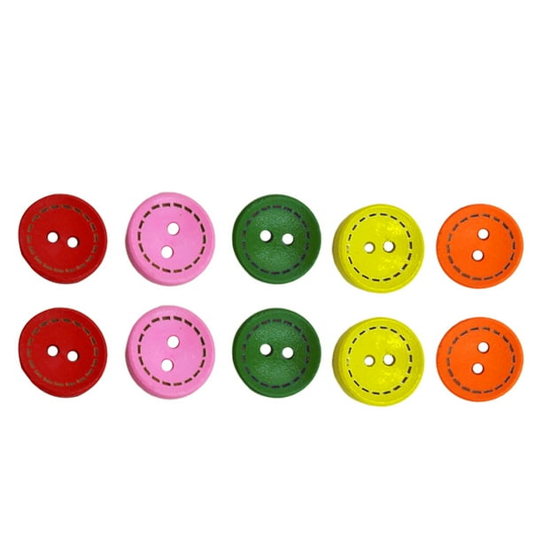 Jumpingount Botones de mixtos, agujeros, línea discontinua, álbum de recortes, doméstico, manualidades, botón para suministros de costura, Type3 NO3 Jumpingount AP010801-04