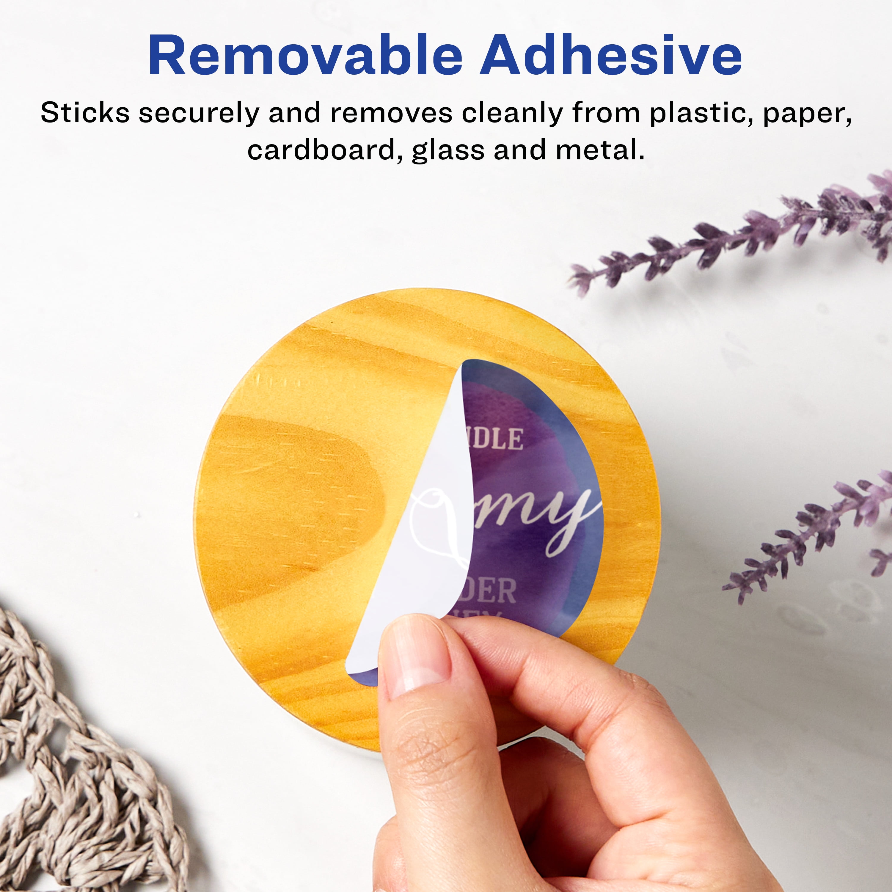 Avery Removable Round Labels, 3" Diameter, 150ct
