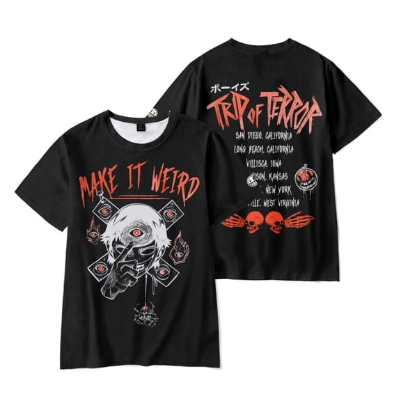 The Boys Merch Trip of Terror Make It Weird T-Shirt Short Sleeve Unisex Fashion Graphic Clothing For Summer