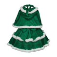 thumbnail image 2 of oqasdz Christmas Outfits Bunny Girls Dress Outfit with Red Santa Hat Cape Spaghetti Straps and Shawl Party Evening Stylish, 2 of 4