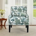 thumbnail image 2 of Bonzy Home Modern Accent Chair with Arms and Wooden Legs – Mid‑Century High‑Back Wing Chair with Padded Armrests & Cushioned Seat for Living Room, 2 of 6