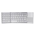 thumbnail image 1 of Matsuzay Venta caliente Mini Bluetooth Teclado de carga USB Panel táctil Inalámbrico Plegable Teclado delgado PC Tableta portátil Juegos de teclado y mouse para computadora Blanco 30.2*9.7*0.9 CM, 1 of 4