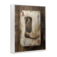 thumbnail image 3 of Stupell Industries Western Rustic Playing Card White Framed Giclee Art design by Nina Blue, 30 x 24, 3 of 8