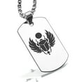 thumbnail image 1 of Stainless Steel Scarab Good Luck Charm Dog Tag Pendant Necklace, 1 of 3
