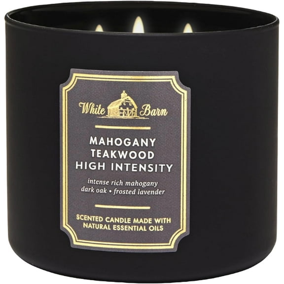 3-Wick Candle in Mahogany Teakwood High Intensity, Scented