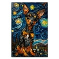 thumbnail image 3 of Hudo Starry Night Manchester Terrier Canvas Print - Van Gogh Inspired Dog Poster Wall Art Decor, 3 of 5