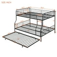 thumbnail image 4 of DreamBuck Full XL Over Queen Metal Bunk Bed with Trundle, Metal Bunk Bed with Ladder and Full-Length Guardrail, Convertible Metal Bed Frame for Teens Adults, Space Saving & No Box Spring Need, 4 of 10