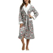 Robe de bain longue d'hiver pour femmes en peluche douce polaire peignoirs chemise de nuit dames pyjamas vêtements de nuit peignoir