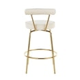 thumbnail image 5 of Rhonda Glam Counter Stool in Gold Metal and Cream Velvet by LumiSource - Set of 2, 5 of 6