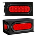 thumbnail image 1 of Kit de cajas de luces para remolque RUNHWEE con 6 luces traseras ovaladas rojas de 10 LED, 1 of 6