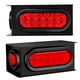 thumbnail image 1 of Kit de cajas de luces para remolque RUNHWEE con 6 luces traseras ovaladas rojas de 10 LED, 1 of 6