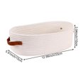 thumbnail image 2 of Yvsxxv Woven Storage Basket With Double Handles Cotton Rope Basket Toy Storage Organizer for Living Room Baby Nursery Drawer, 2 of 7