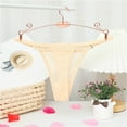thumbnail image 4 of Aayomet Culotte Femme Taille Basse Ultra Fine Transparente en Maille (Beige, m), 4 of 5