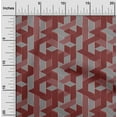 thumbnail image 2 of oneOone Rayon Maroon Fabric Moire Sewing Material Print Fabric By The Yard 56 Inch Wide, 2 of 4
